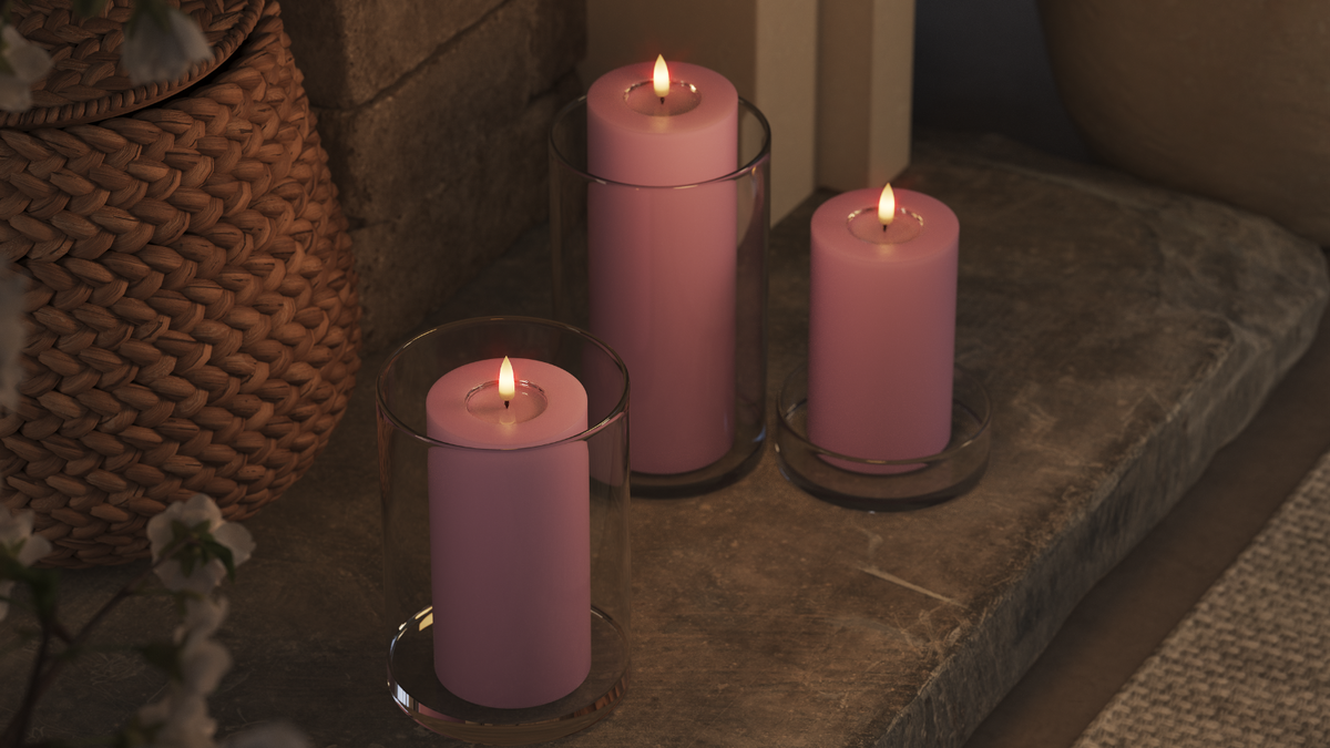LED Pillar candle With lifelike LED flame