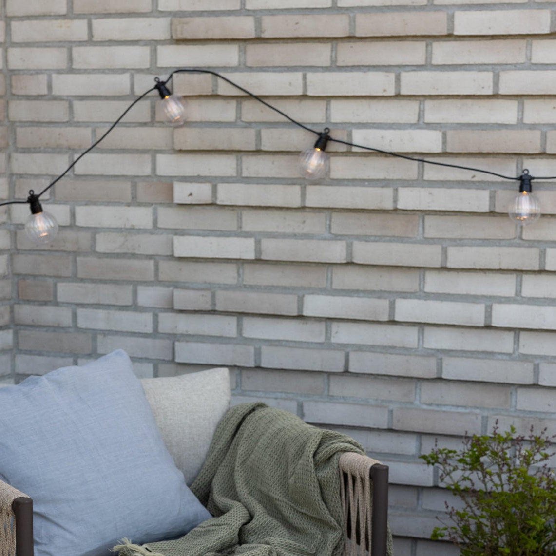 Deluxe Homeart Exklusivt randig ljuskedja Ø6 startset Ljuskedja 3