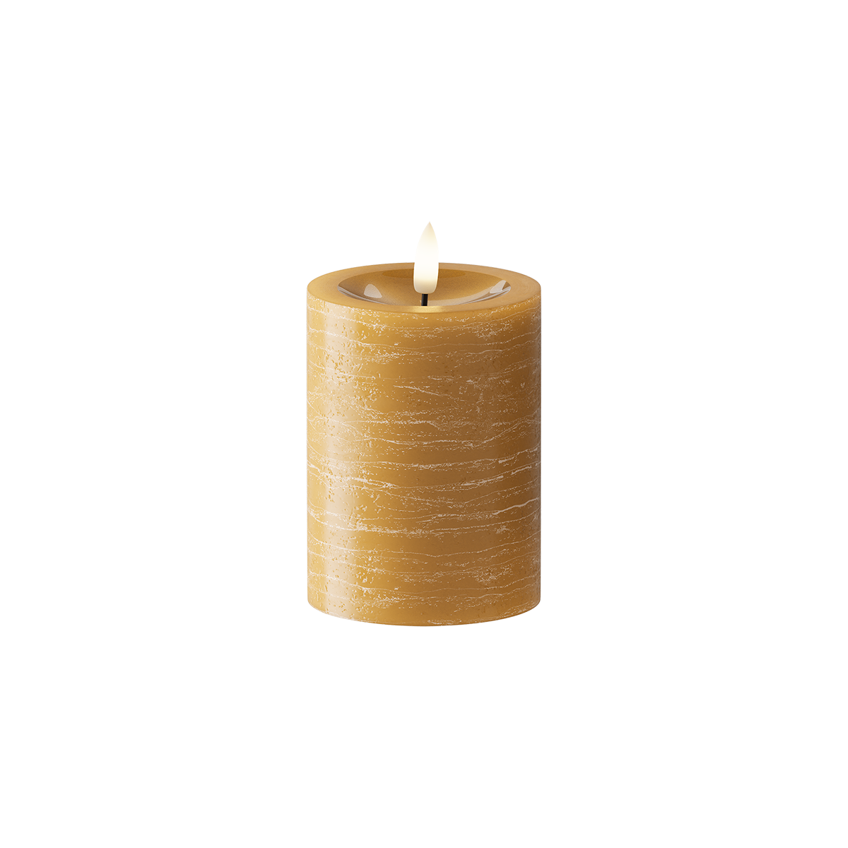 LED Pillar candle Ø 7.5 x 10 cm Curry