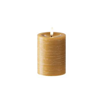LED Pillar candle Ø 7.5 x 10 cm Curry