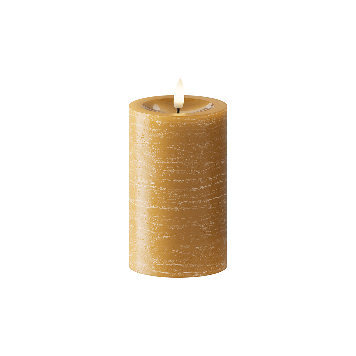 LED Pillar candle Ø 7.5 x 12.5 cm Curry