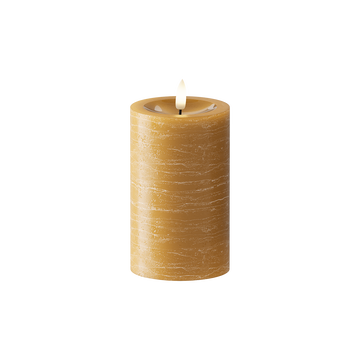 LED Pillar candle Ø 7.5 x 12.5 cm Curry
