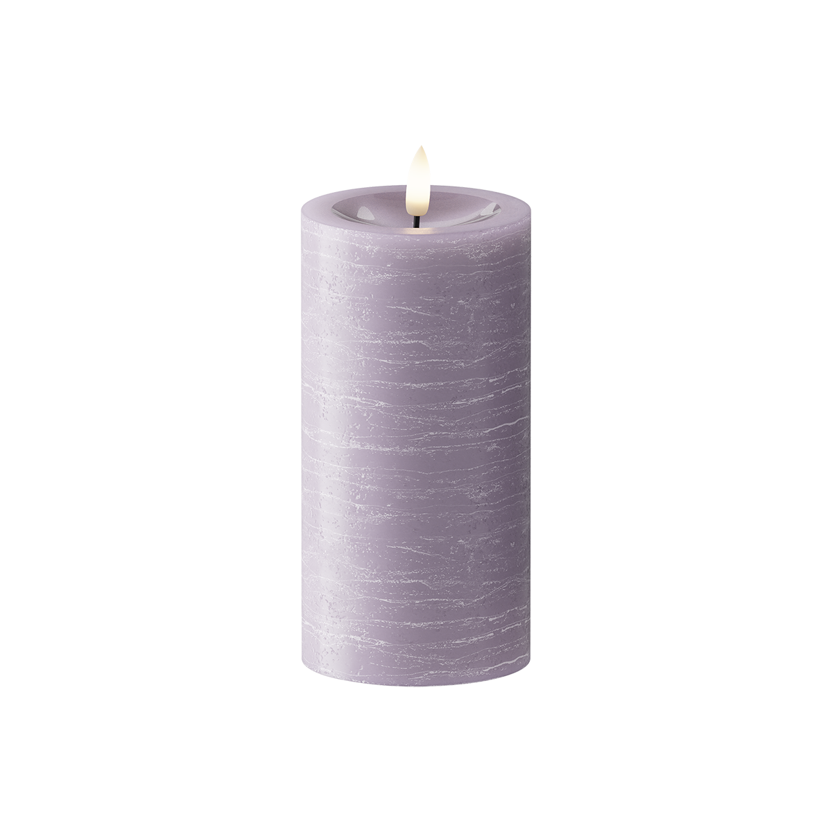LED Pillar candle Ø 7.5 x 15 cm Lavender