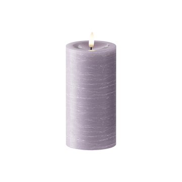 LED Pillar candle Ø 7.5 x 15 cm Lavender