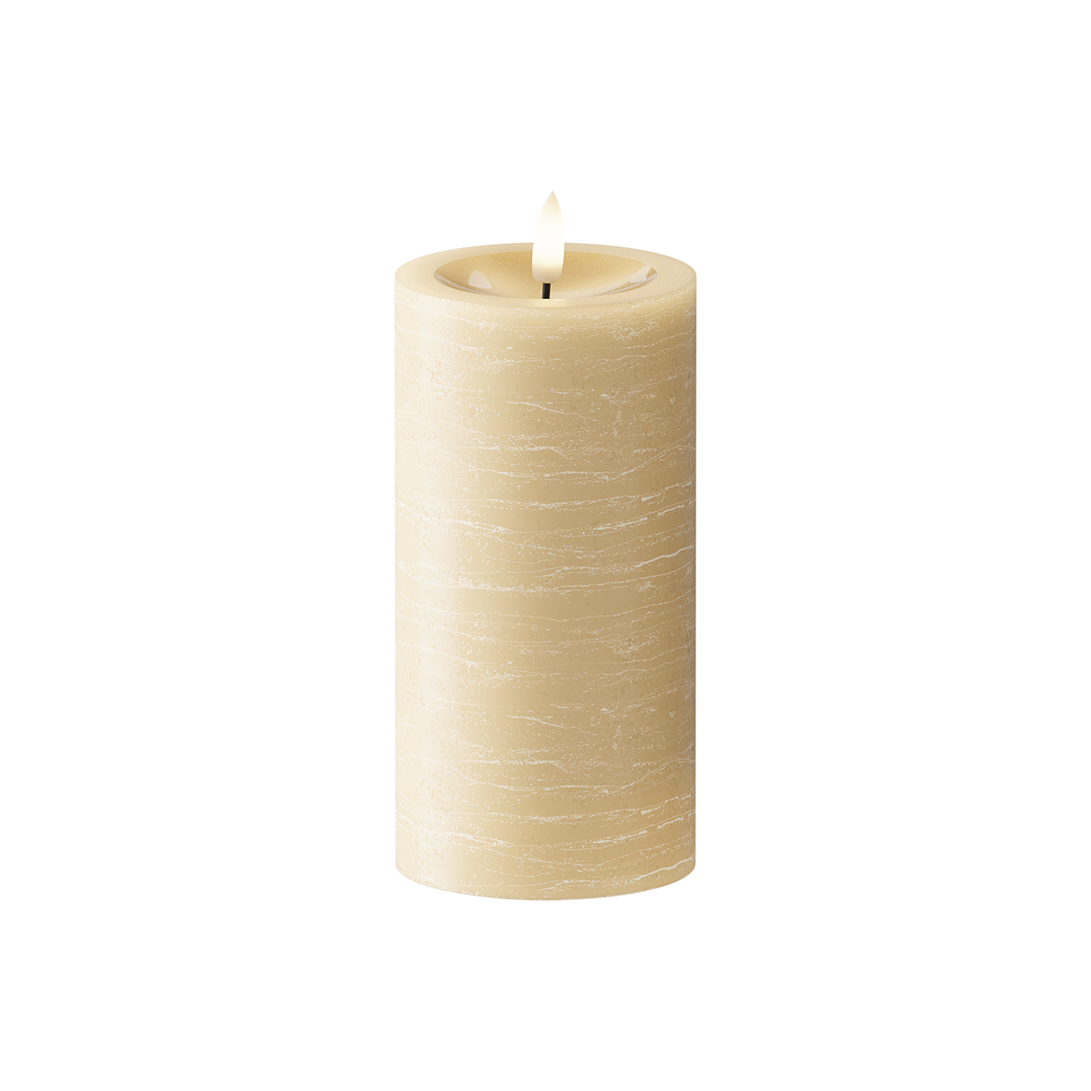LED Pillar candle Ø 7.5 x 15 cm Light Caramel