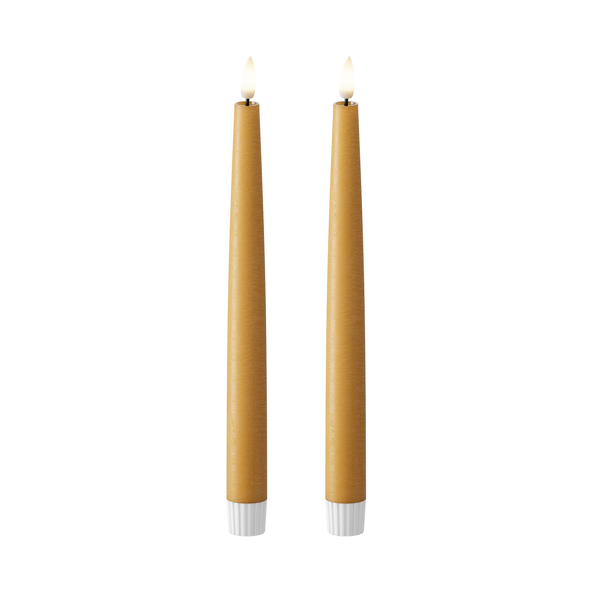 LED Dinner candle 2 pcs., Ø 2.2 x 25 cm Curry