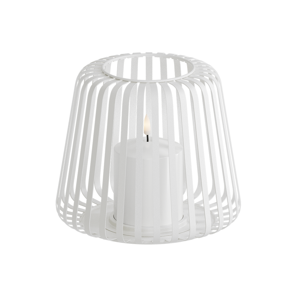 LED Lantern Ø 20 x 17 cm White