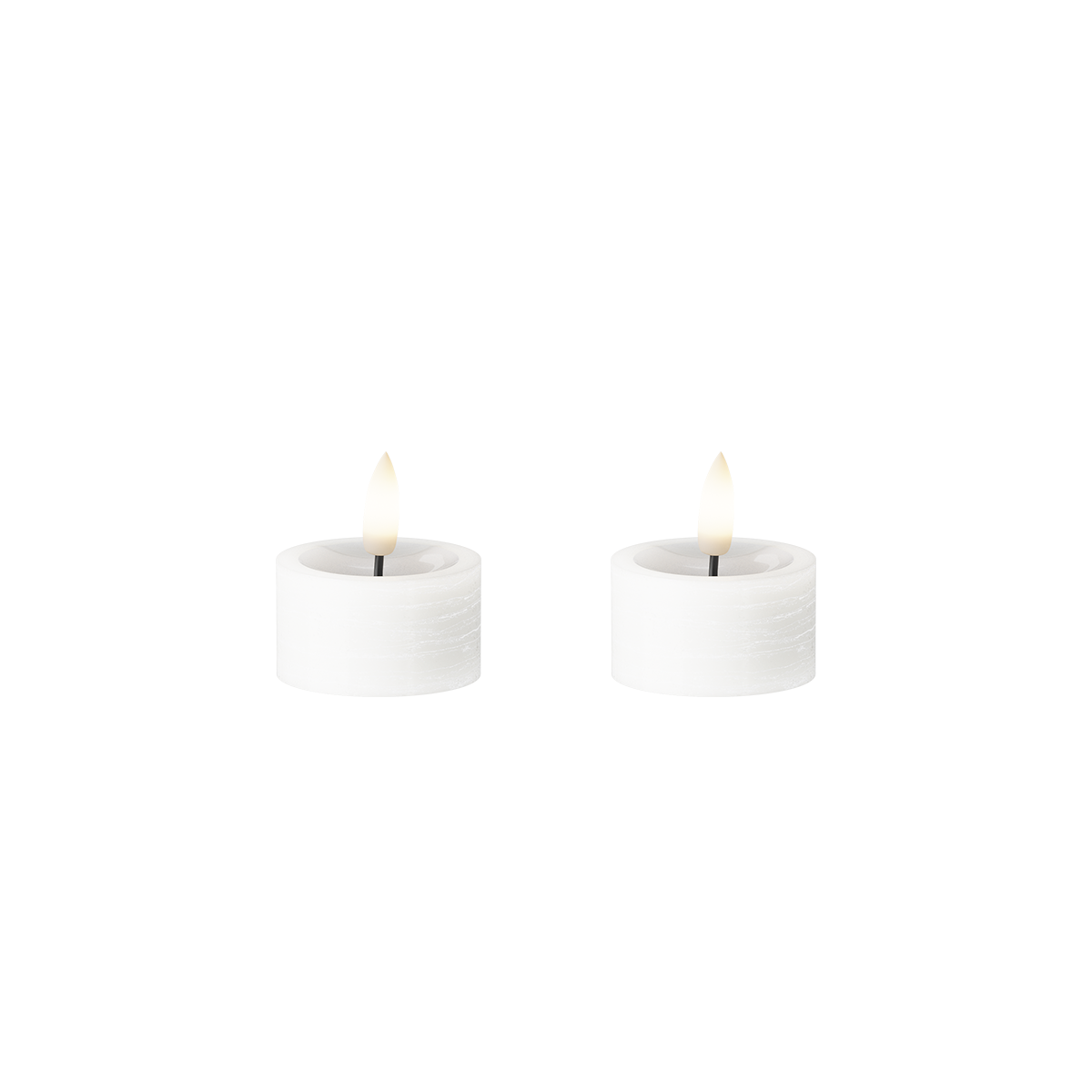 LED Tealight candle 2 pieces, Ø 4.5 x 2.5 cm White