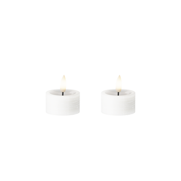 LED Tealight candle 2 pieces, Ø 4.5 x 2.5 cm White