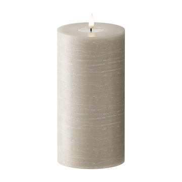LED Pillar candle WetLook Ø 10 x 20 cm Sand