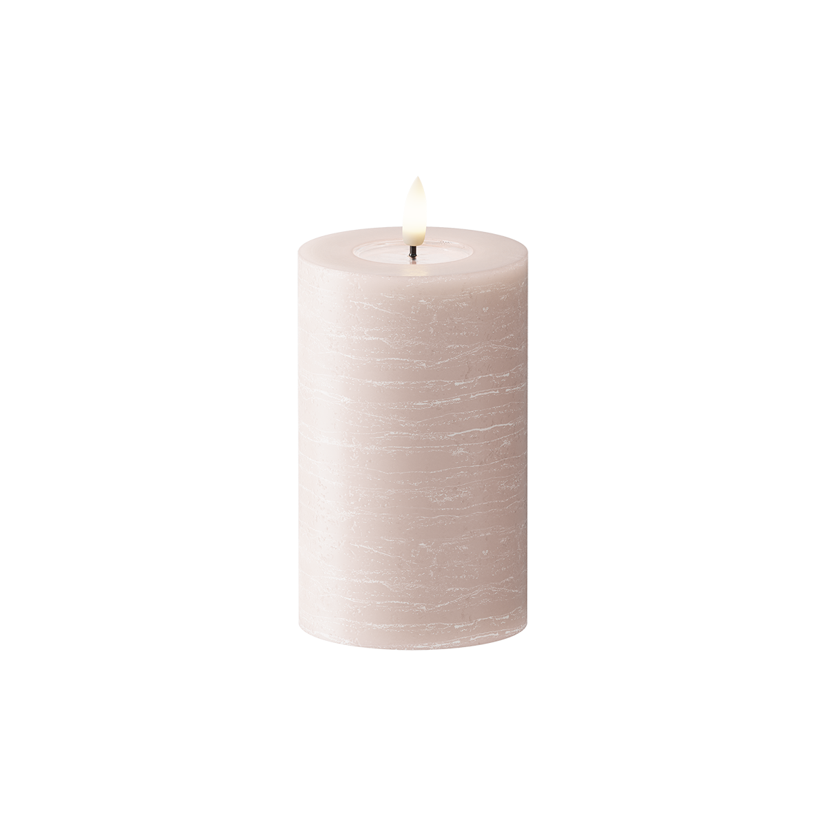 LED Pillar candle WetLook Ø 7.5 x 12.5 cm Pink