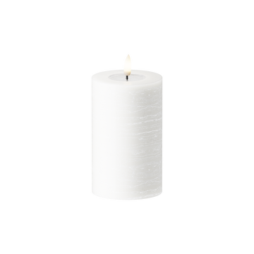 LED Pillar candle WetLook Ø 7.5 x 12.5 cm White