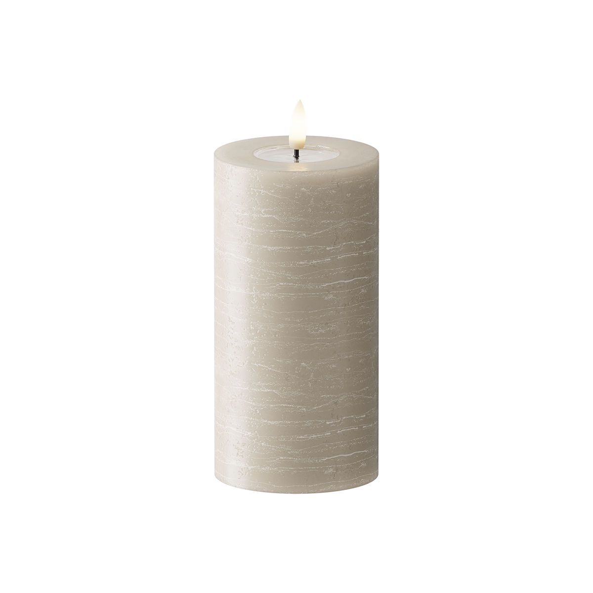 LED Pillar candle WetLook Ø 7.5 x 15 cm Sand