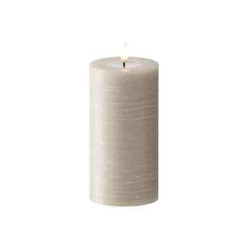 LED Pillar candle WetLook Ø 7.5 x 15 cm Sand