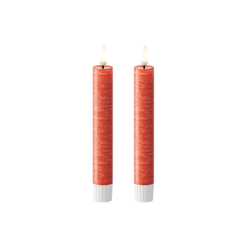LED Dinner candle WetLook Ø 2.2 x 18.5 cm Red