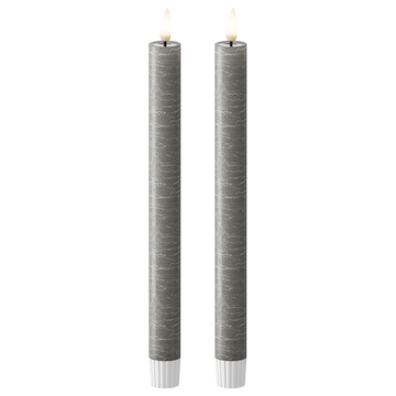 LED Dinner candle WetLook Ø 2.2 x 24.5 cm Dark grey