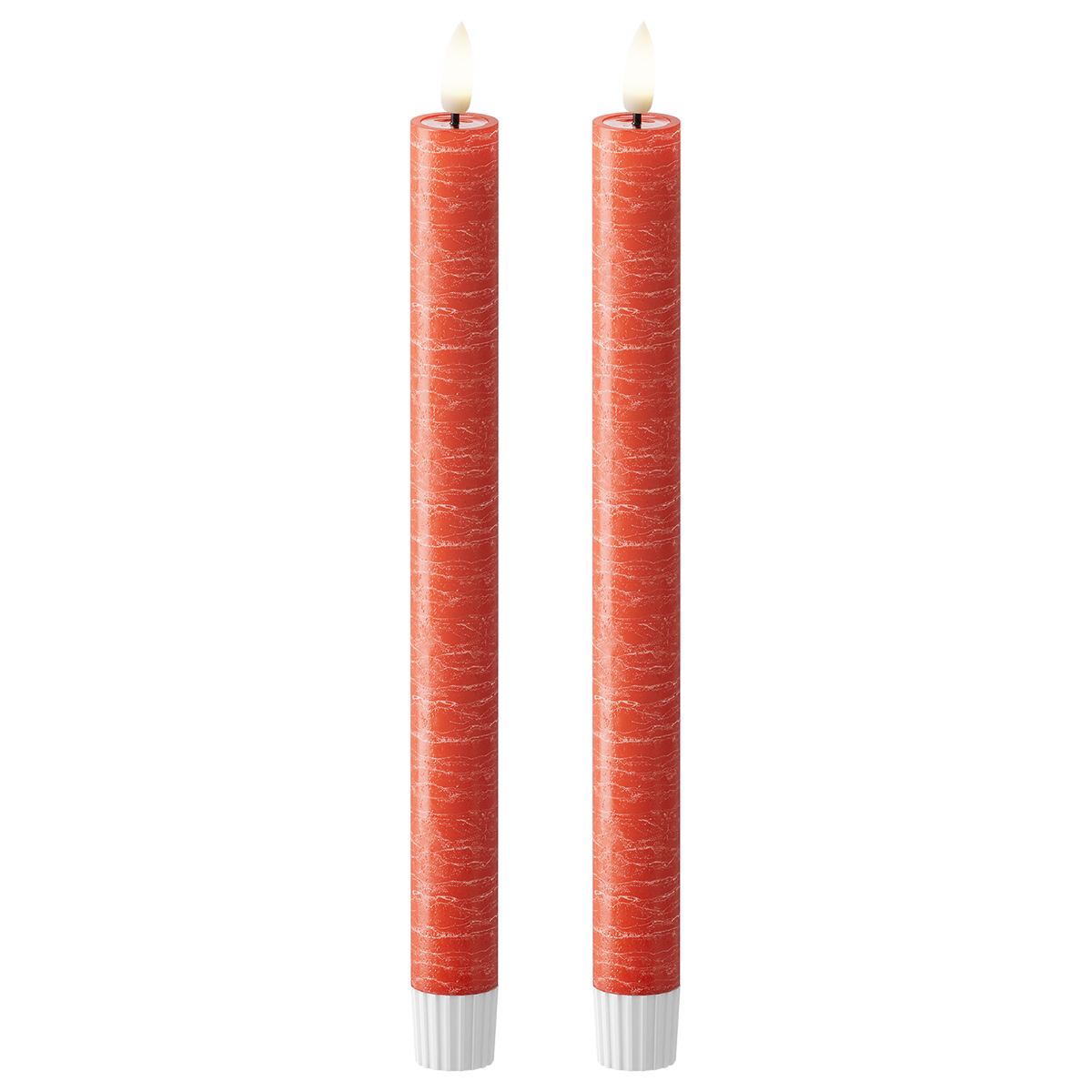 LED Dinner candle WetLook Ø 2.2 x 24.5 cm Red