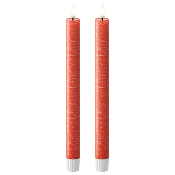 LED Dinner candle WetLook Ø 2.2 x 24.5 cm Red