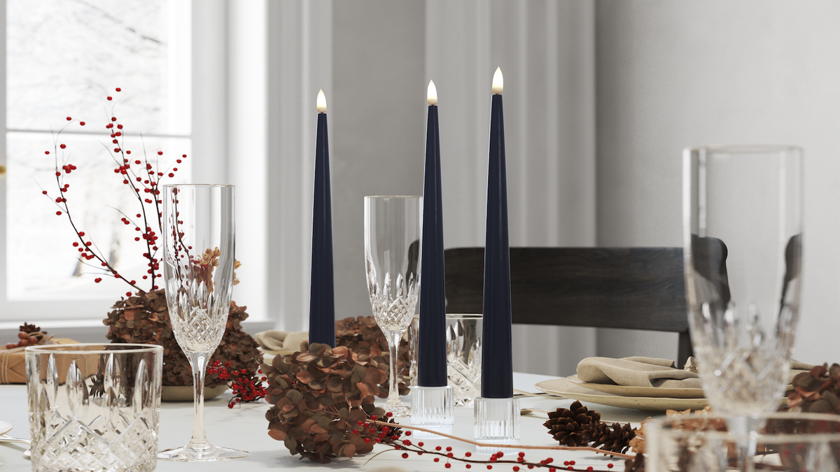 LED Ljus Med Lack Med naturtro LED flamma