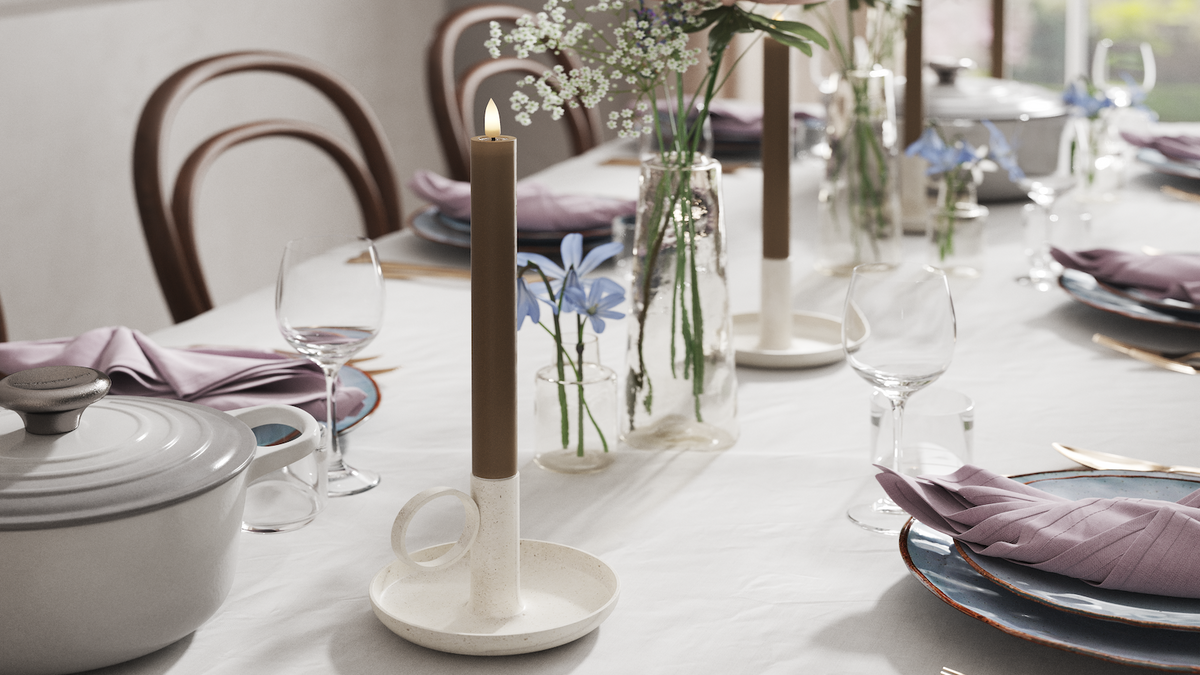Natural faith LED Dinner candle With Wetlook ™ design