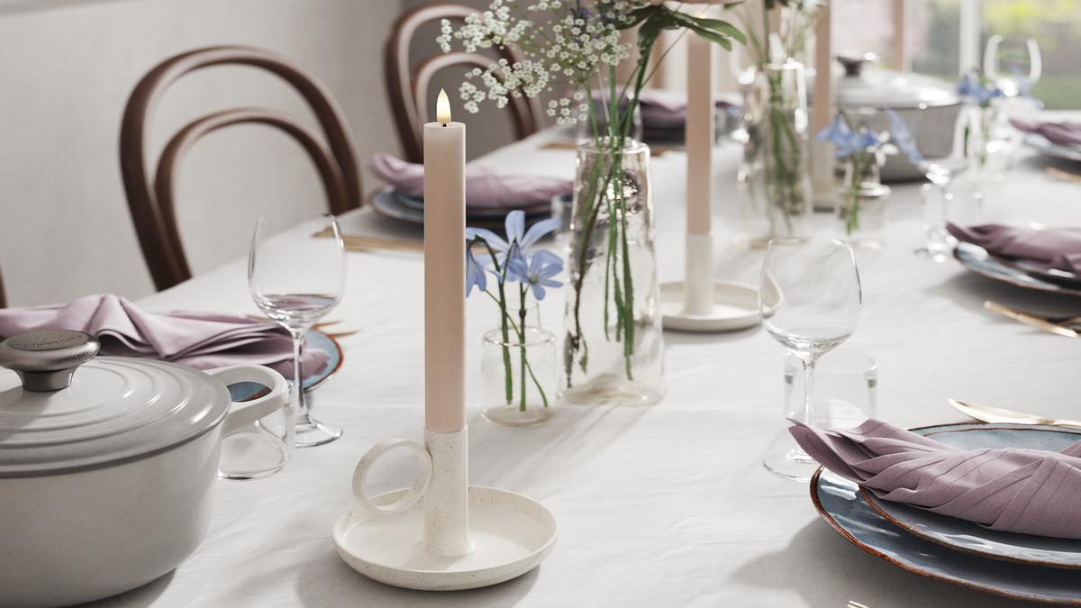 Natural faith LED Dinner candle With Wetlook ™ design