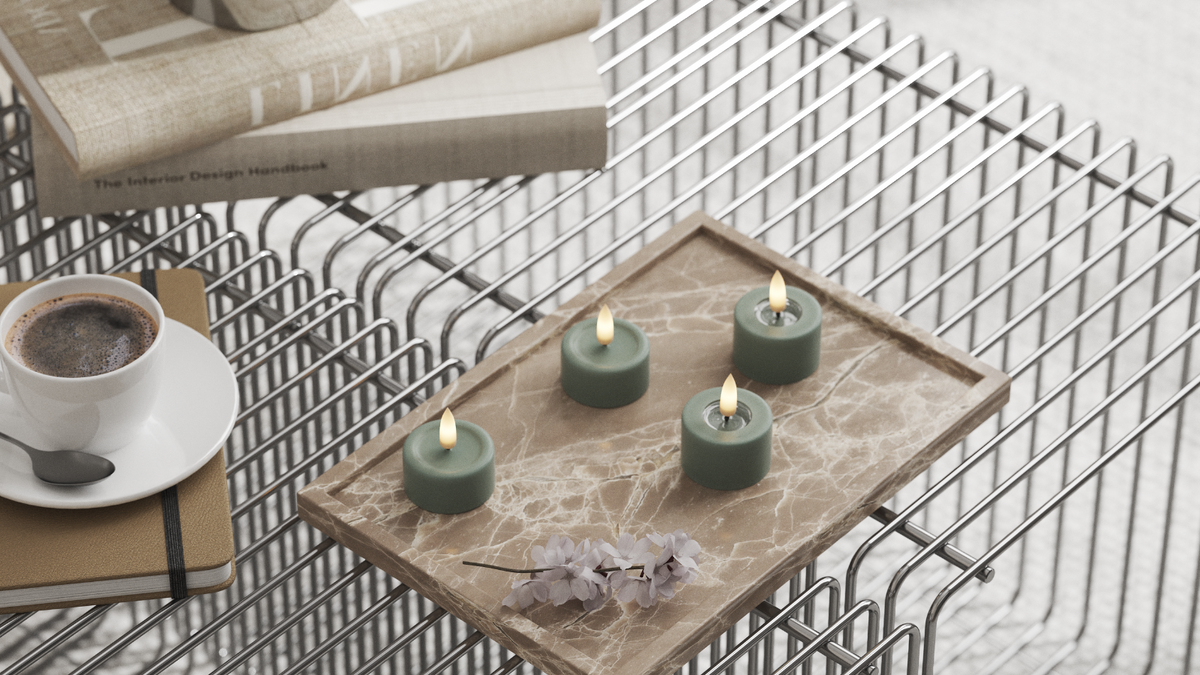 Natural faith LED Tealight candle With Wetlook ™ design