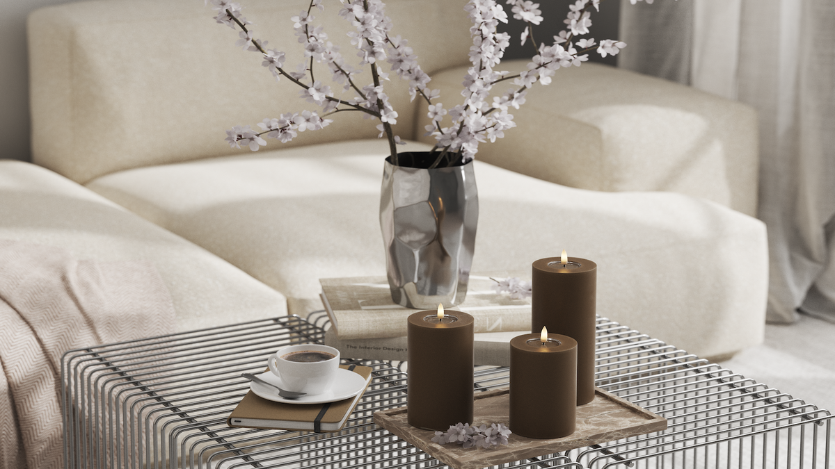 LED Pillar candle With lifelike LED flame