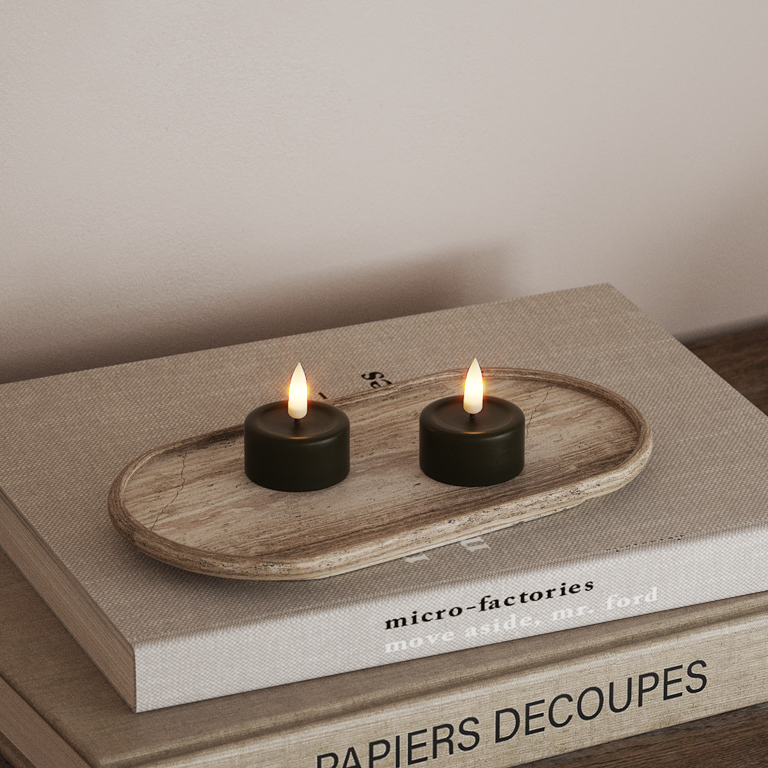 Deluxe Homeart LED-teeküünal 2 tk. Tumeroheline LED-teeküünal 4