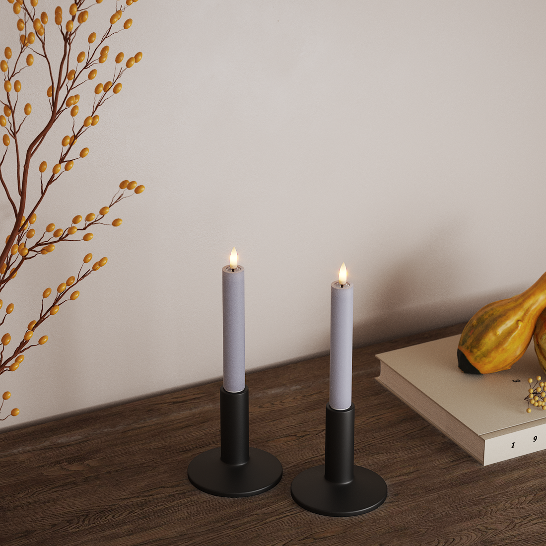 Deluxe Homeart Korunka LED 2 ks, Ø 2 x 15 cm Zaprášená modrá LED korunkové světlo 4