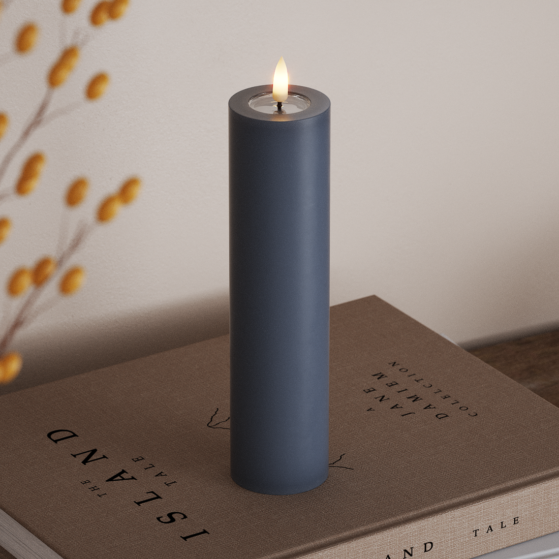 Deluxe Homeart LED Pillar candle Ø 5 x 20 cm Ice Blue LED Pillar candle 4
