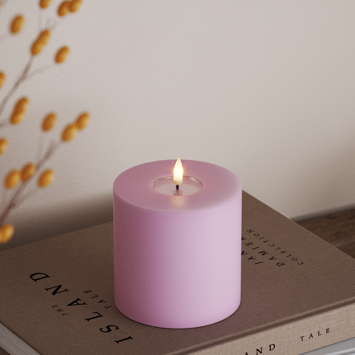 Deluxe Homeart LED blokové světlo Ø 10 x 10 cm Levandulová LED blokové světlo 3