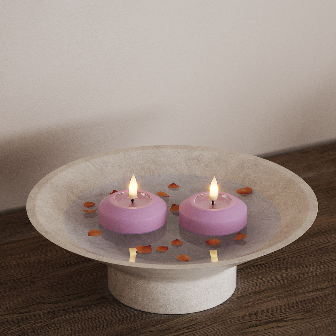 Deluxe Homeart LED Flydelys Ø 6,1 cm 2 stk Lavendel LED flydelys 4