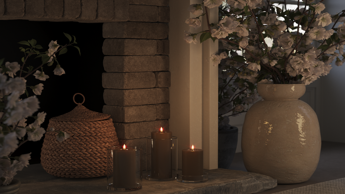 Practical timer function to your LED Pillar candle
