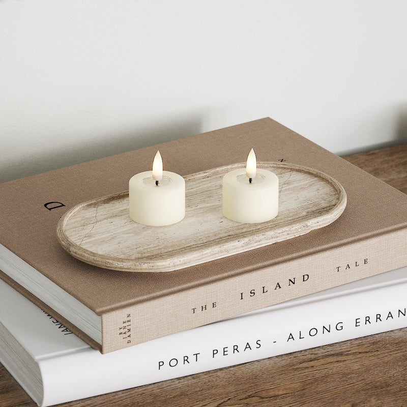 Deluxe Homeart LED-teeküünal 2 tk. Kreem