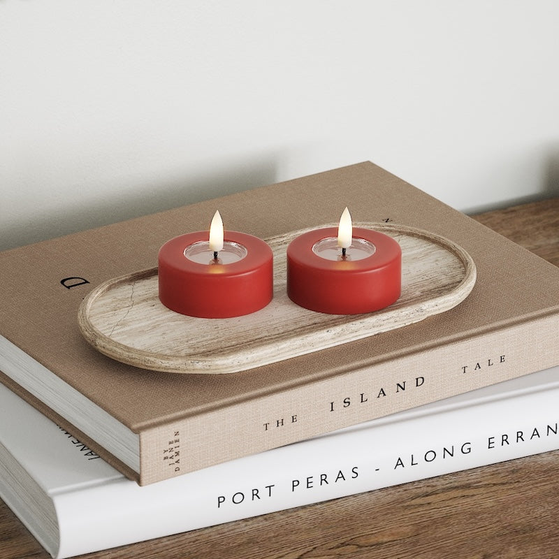 Deluxe Homeart LED Jumbo telys 2 stk. (Stor) Sort