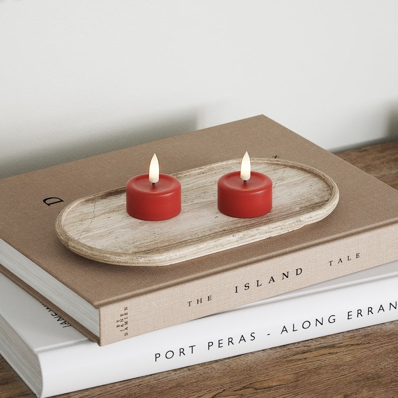 Deluxe Homeart LED-teeküünal 2 tk. Punane