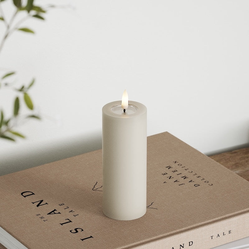 Deluxe Homeart LED blokové světlo Ø 5 x 12,5 cm Písková