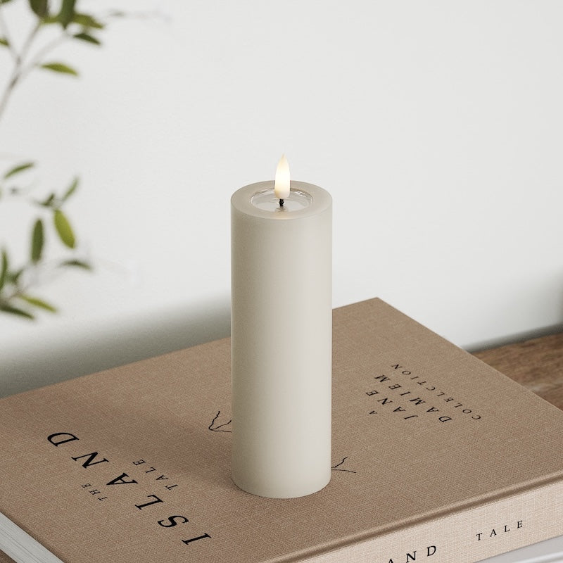 Deluxe Homeart LEDs Vela pilar Ø5x15cm Areia