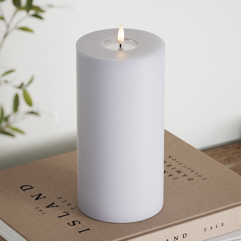 Deluxe Homeart Φωτιστικό μπλοκ LED Ø 10 x 20 cm Ξεθωριασμένο μπλε