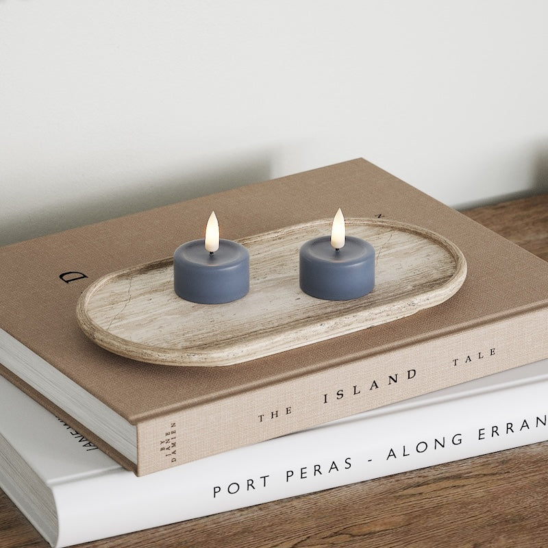 Deluxe Homeart LED čajová svíčka 2ks. Ledově modrá