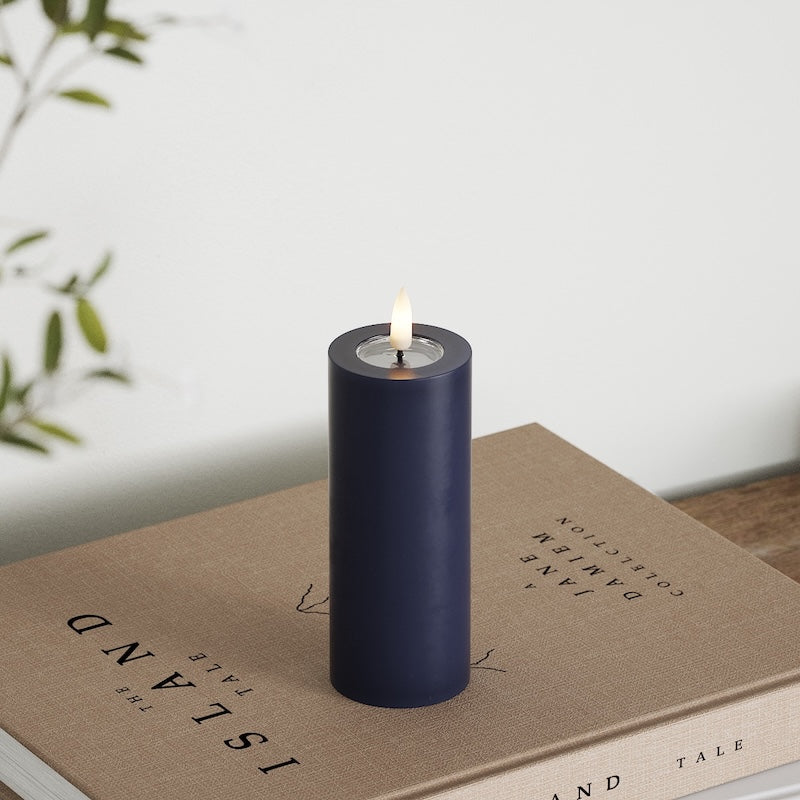 Deluxe Homeart LED Pillar candle Ø 5 x 12.5 cm Royal Blue
