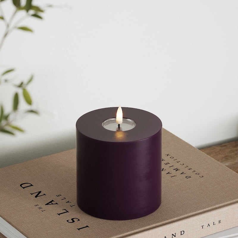 Deluxe Homeart LED blokové světlo Ø 10 x 10 cm Tmavě fialová