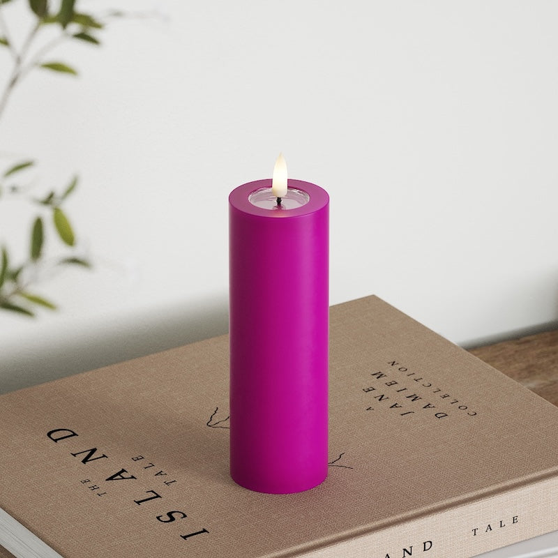 Deluxe Homeart LED Blockljus Ø 5 x 15 cm Violet