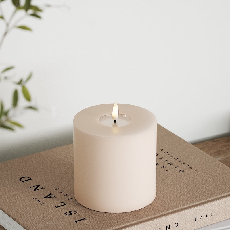 Deluxe Homeart Φωτιστικό μπλοκ LED Ø 10 x 10 cm Ροζ