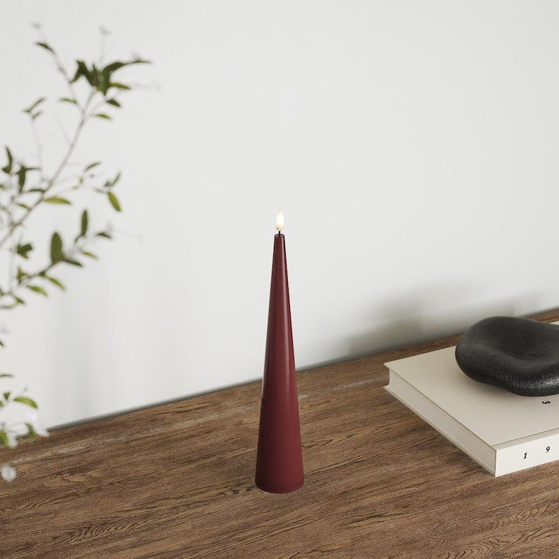 Deluxe Homeart Kjeglelys D 5 x H 28 cm Krem