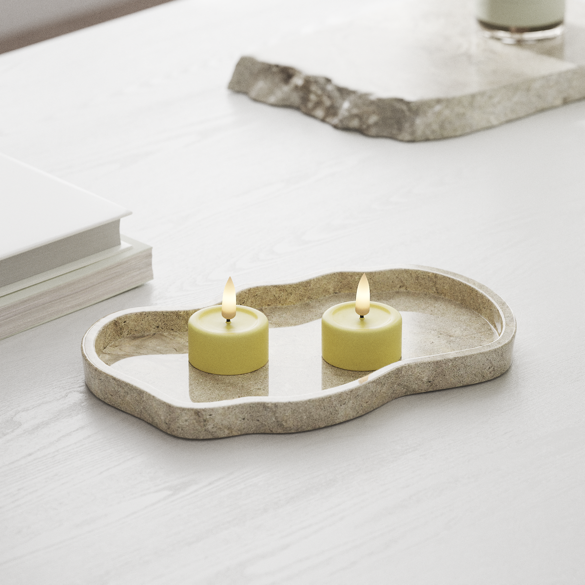 Deluxe Homeart LED Fyrfadslys 2 stk. Lysegul LED fyrfadslys 1