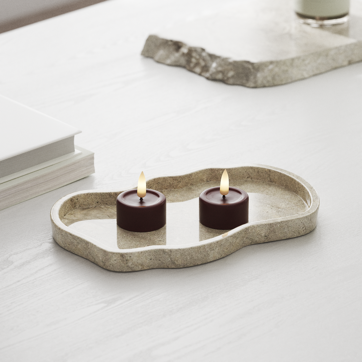 Deluxe Homeart LED Fyrfadslys 2 stk. Bourgogne LED fyrfadslys 1