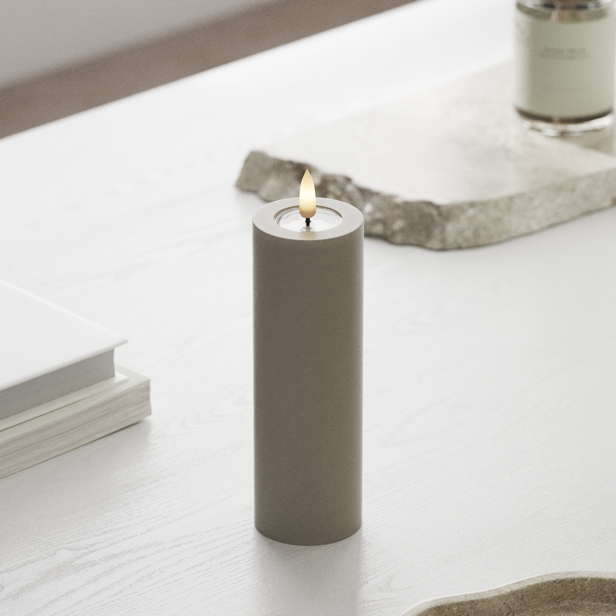 Deluxe Homeart LEDs Vela pilar Ø5x15cm Areia LEDs Vela pilar 1