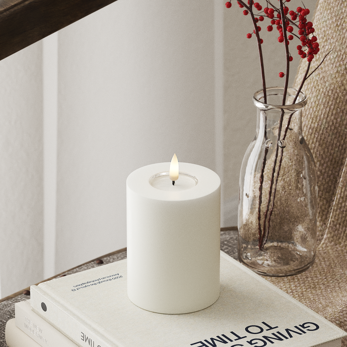 Deluxe Homeart LED plokkvalgusti Ø 7,5 x 10 cm Valge LED-ploki tuli 4