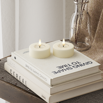 Deluxe Homeart Ρεσώ LED Jumbo 2 τεμ. Μεγάλο Κρεμ Φωτάκι τσαγιού LED jumbo 4